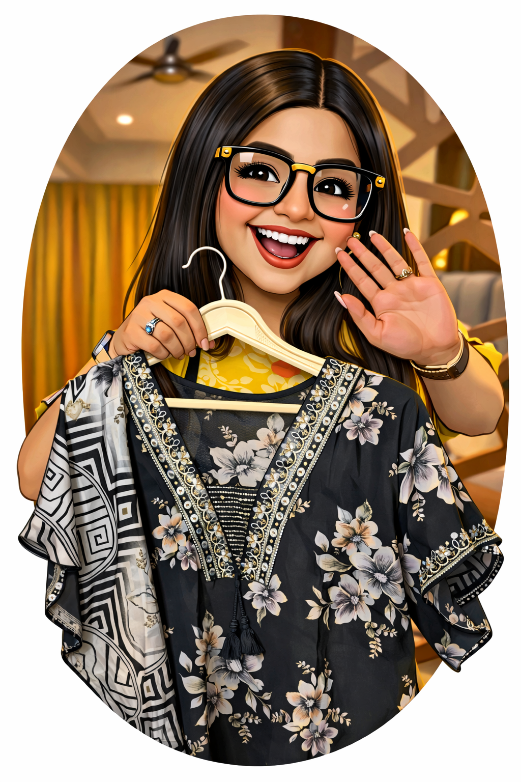 “Nanika” 3-piece set with dupatta