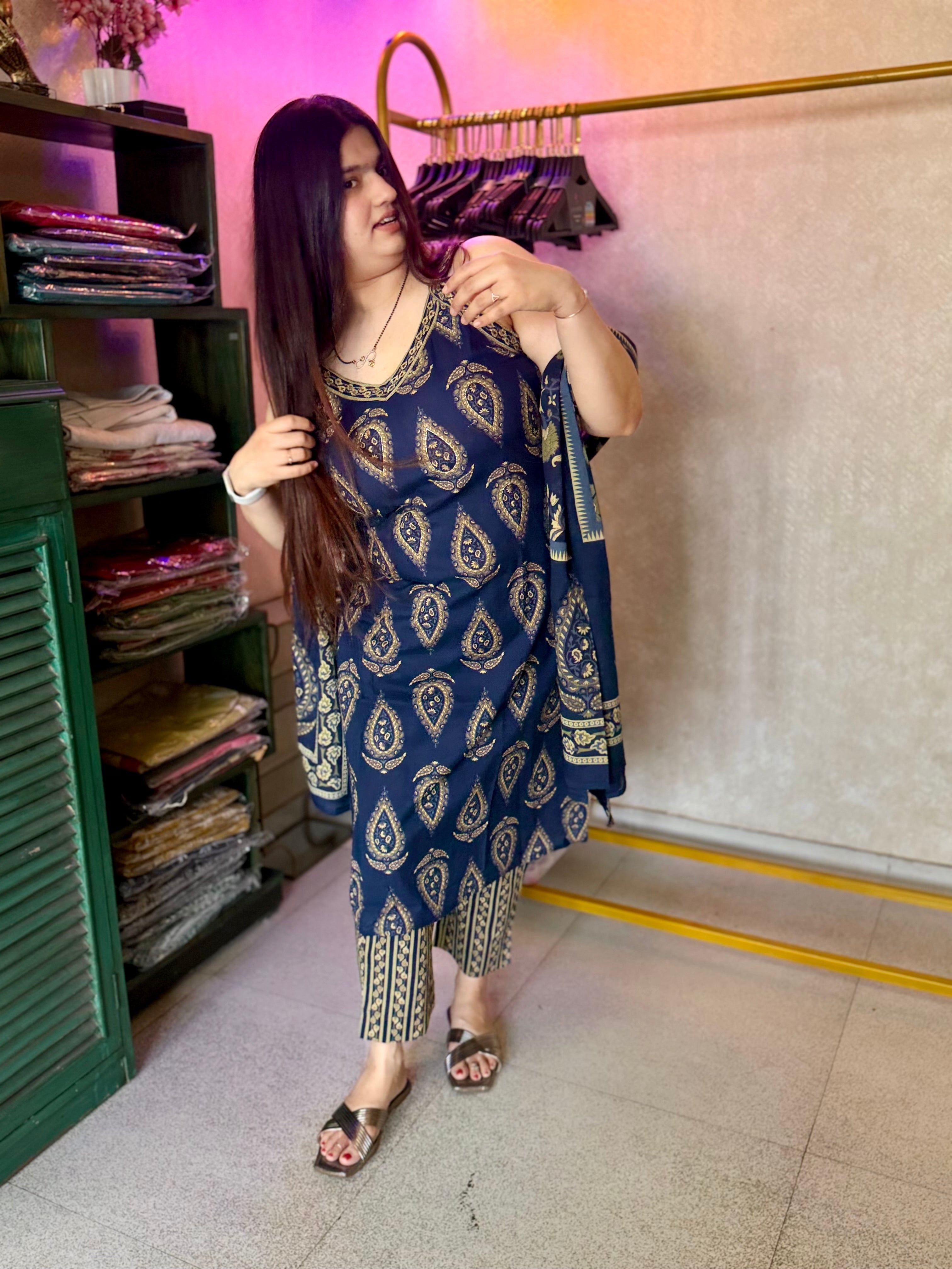 “Piya” 3-piece set with cotton dupatta