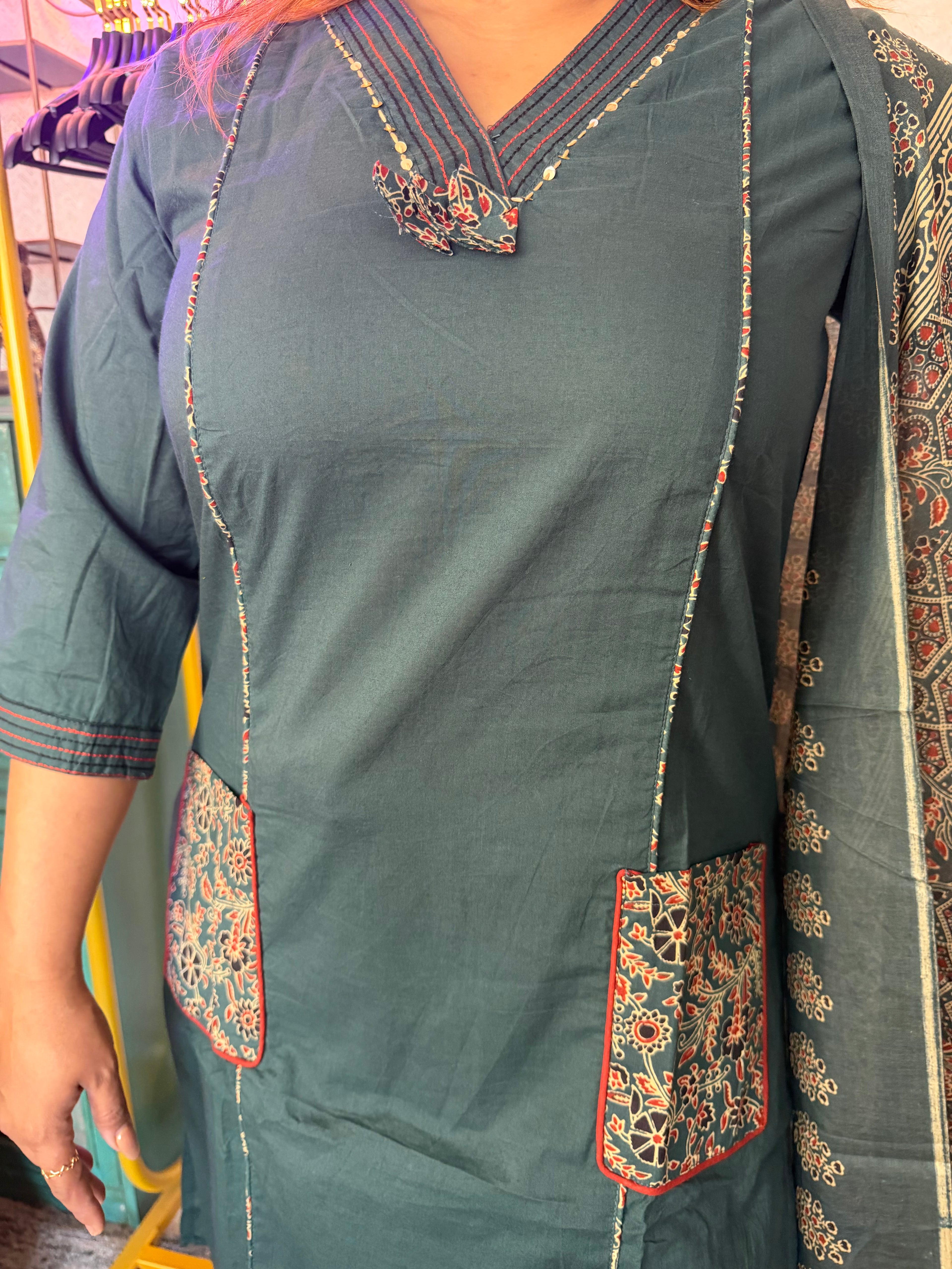 “Tulika” 3-piece set with dupatta