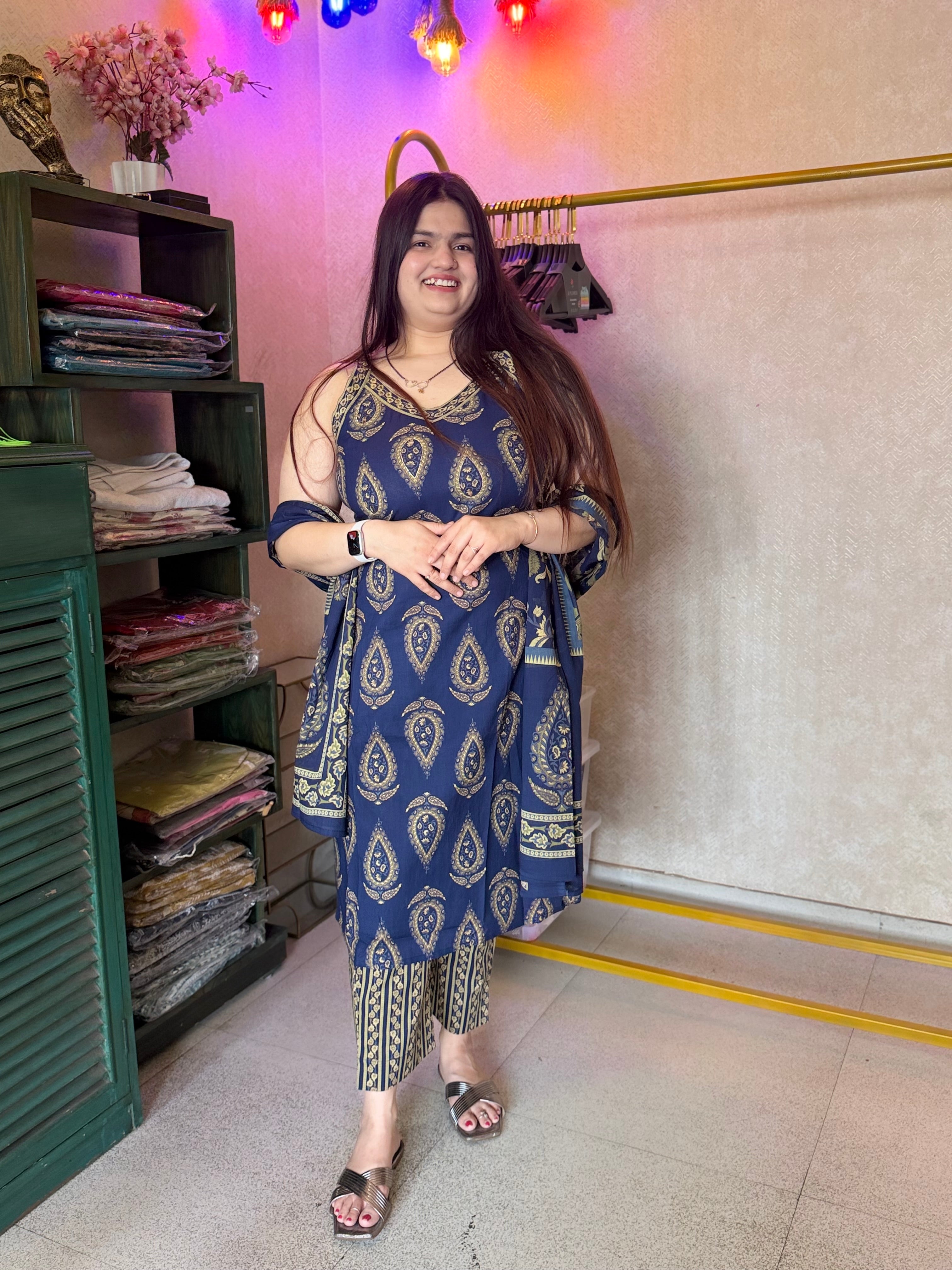 “Piya” 3-piece set with cotton dupatta