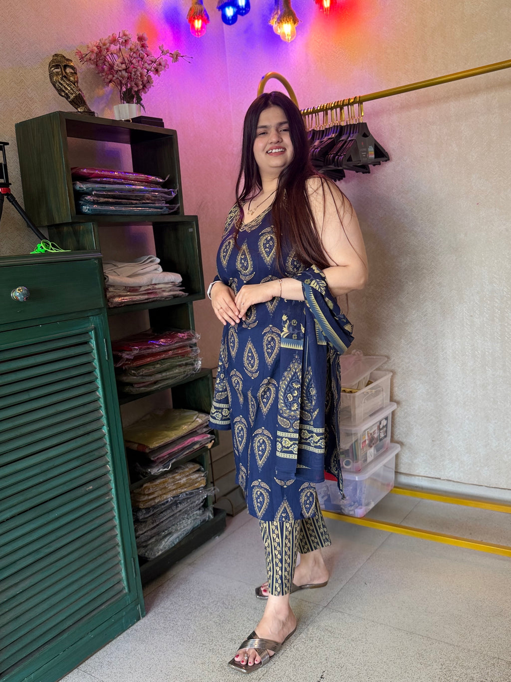 “Piya” 3-piece set with cotton dupatta