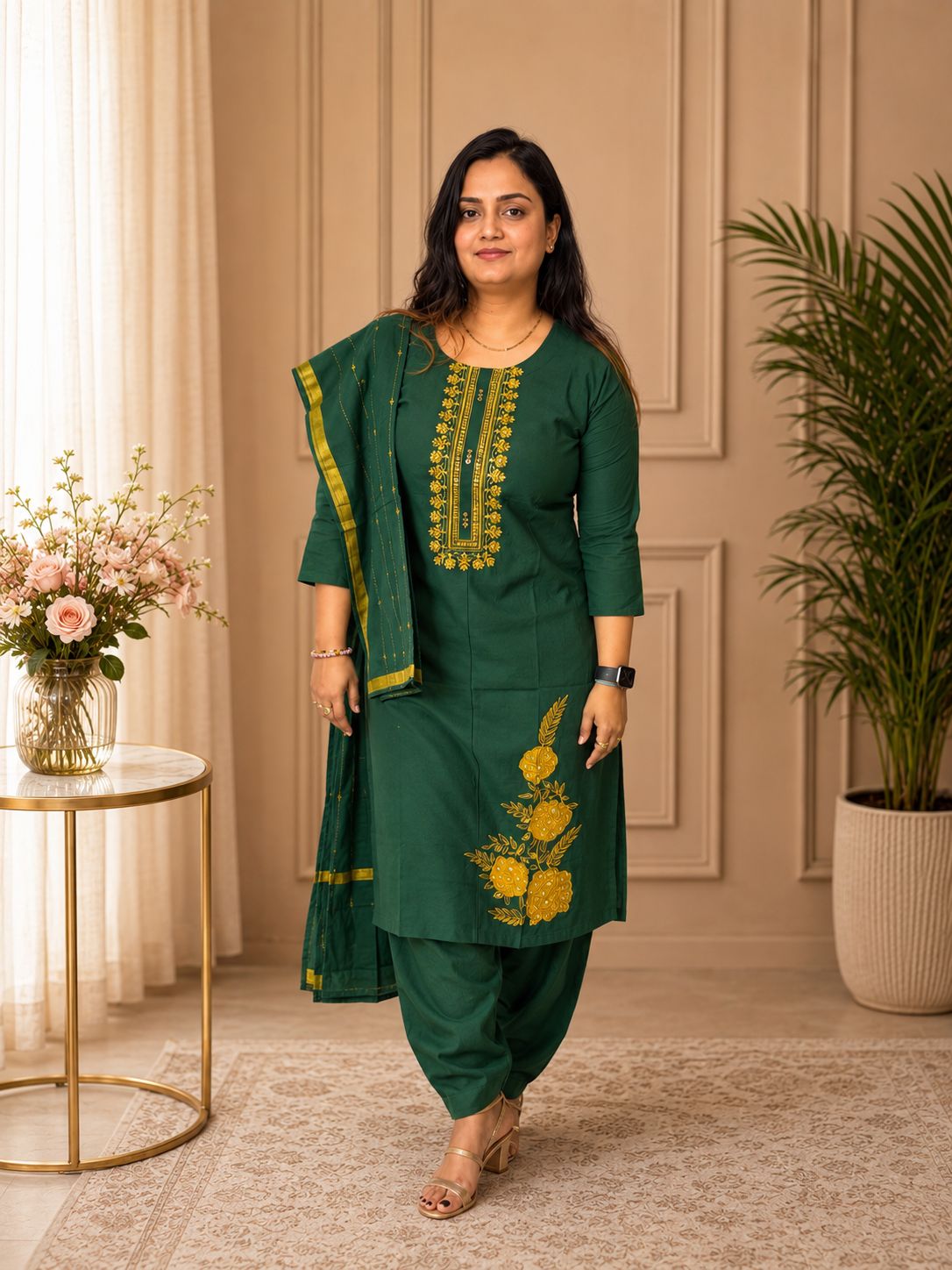 “Dhani” Embroidered 3-Piece Suit Set